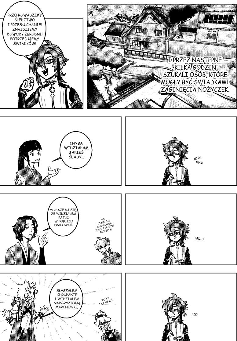 Genshin Impact fanzine comic page 3, April 2024