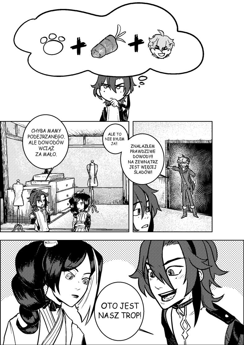 Genshin Impact fanzine comic page 4, April 2024