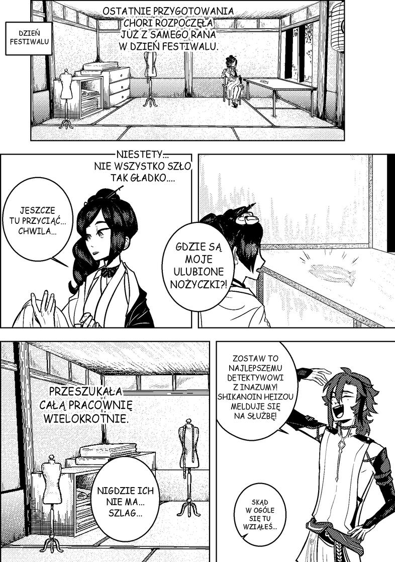 Genshin Impact fanzine comic page 2, April 2024